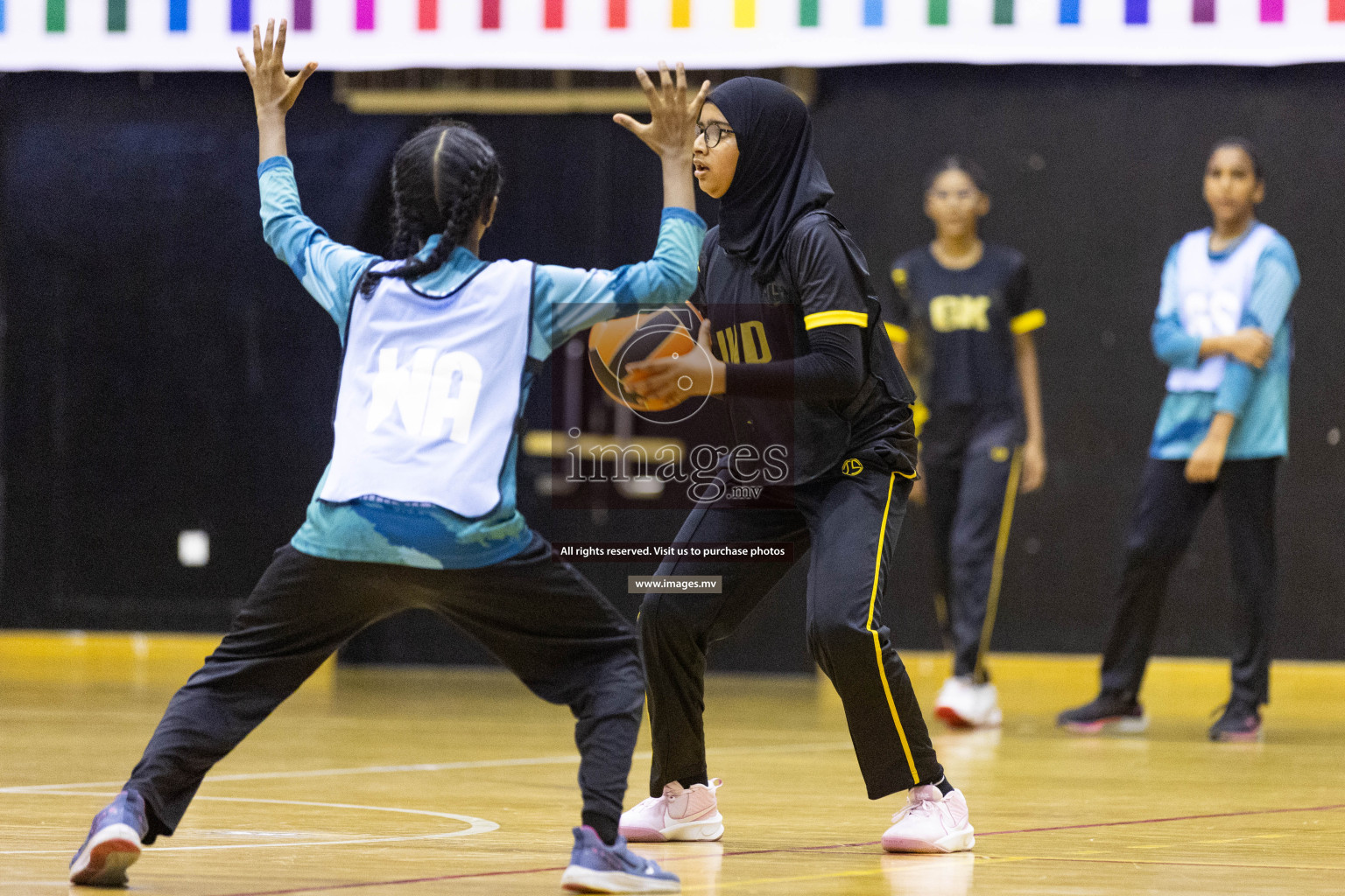 Day 10 of 24th Interschool Netball Tournament 2023 was held in Social Center, Male', Maldives on 5th November 2023. Photos: Nausham Waheed / images.mv