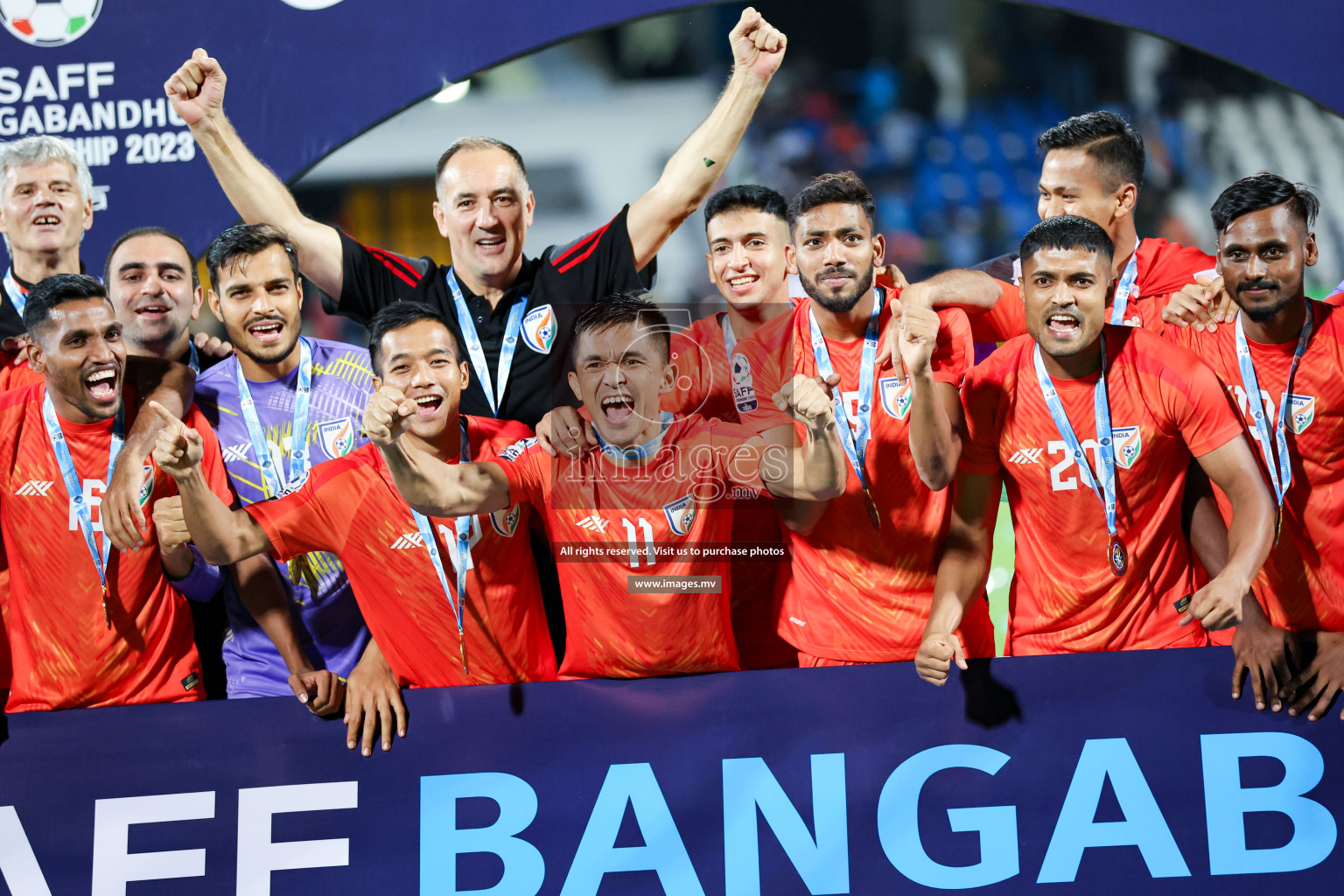 Kuwait vs India in the Final of SAFF Championship 2023 held in Sree Kanteerava Stadium, Bengaluru, India, on Tuesday, 4th July 2023. Photos: Nausham Waheed / images.mv