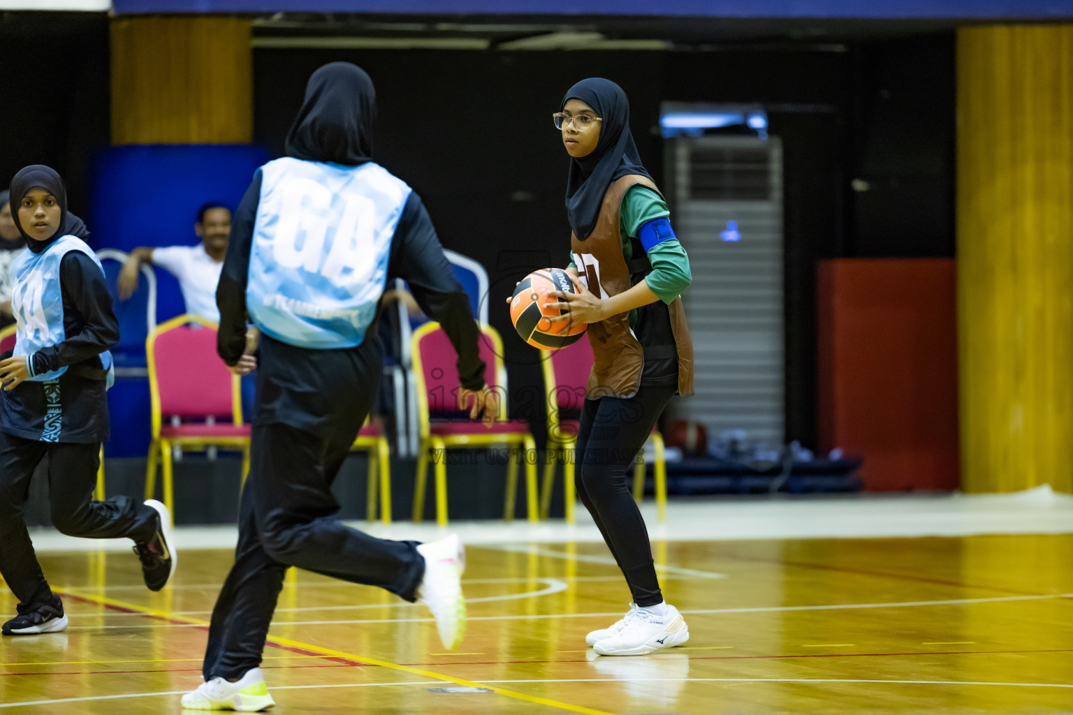 Day 12 of 25th Inter-School Netball Tournament was held in Social Center at Male', Maldives on Thursday, 22nd August 2024.