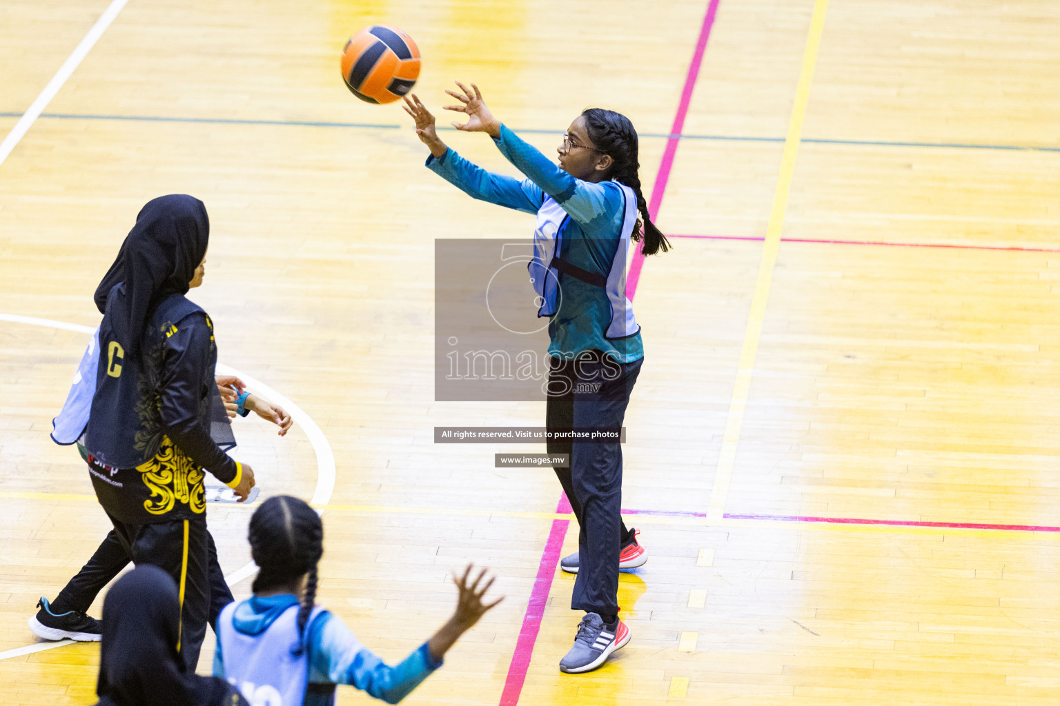 Day 10 of 24th Interschool Netball Tournament 2023 was held in Social Center, Male', Maldives on 5th November 2023. Photos: Nausham Waheed / images.mv