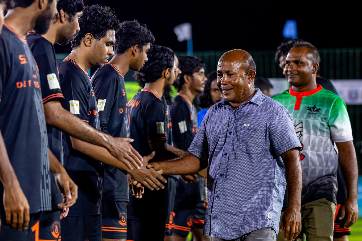 Dee Ess Kay vs FC Baaz in Day 1 of Laamehi Dhiggaru Ekuveri Futsal Challenge 2024 was held on Friday, 26th July 2024, at Dhiggaru Futsal Ground, Dhiggaru, Maldives Photos: Nausham Waheed / images.mv