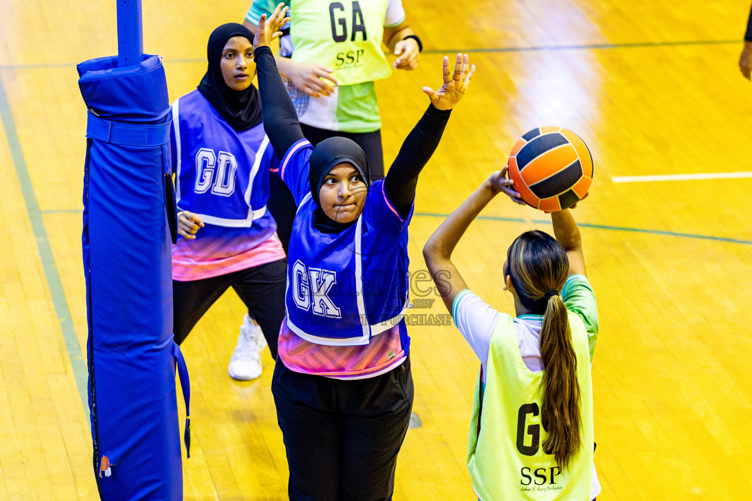 Kulhudhuffushi Youth & Recreation Club vs Sports Club Shining Star in Day 3 of 21st National Netball Tournament was held in Social Canter at Male', Maldives on Saturday, 18th May 2024. Photos: Nausham Waheed / images.mv