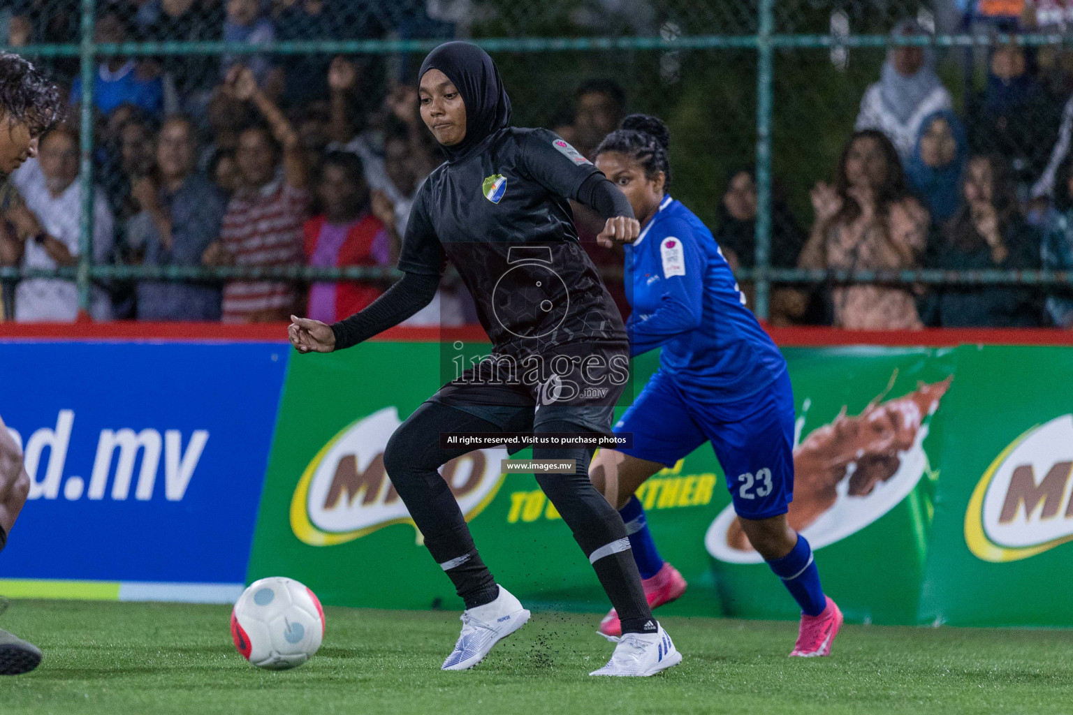 Team Fenaka vs Dhivehi Sifainge Club in Eighteen Thirty Women's Futsal Fiesta 2022 was held in Hulhumale', Maldives on Saturday, 8th October 2022. Photos: Ismail Thoriq / images.mv