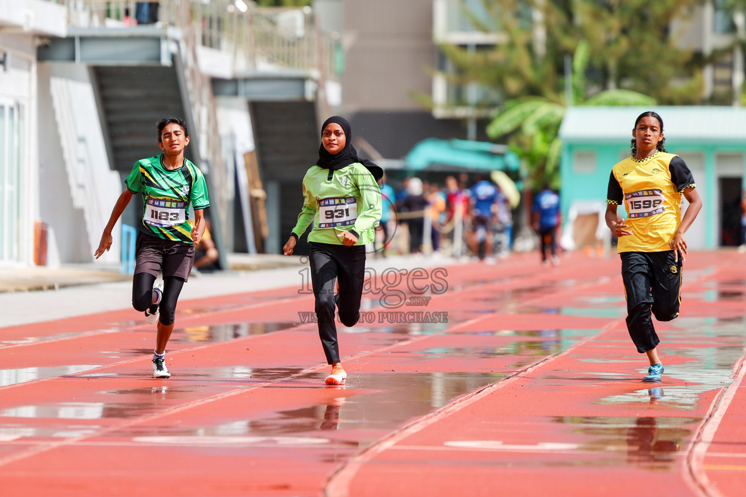 Day 1 of MWSC Interschool Athletics Championships 2024 held in Hulhumale Running Track, Hulhumale, Maldives on Saturday, 9th November 2024. 
Photos by: Ismail Thoriq, Hassan Simah / Images.mv