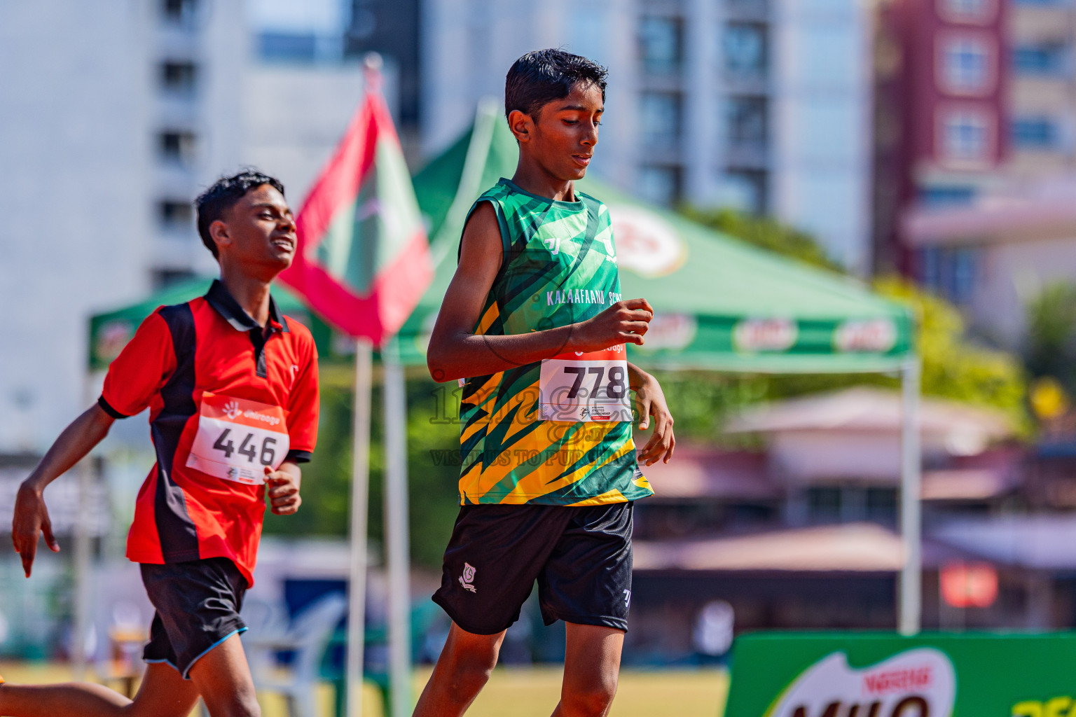 Day 1 of Inter-school Athletics Championship 2025 held in Ekuveni Synthetic Track, Male', Maldives on Monday, 06th October 2025. Photos by: Areef Adam  / Images.mv