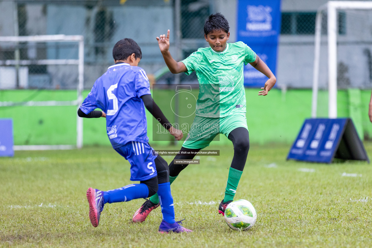 Day 2 of Nestle kids football fiesta, held in Henveyru Football Stadium, Male', Maldives on Thursday, 12th October 2023 Photos: Nausham Waheed/ Shuu Abdul Sattar Images.mv