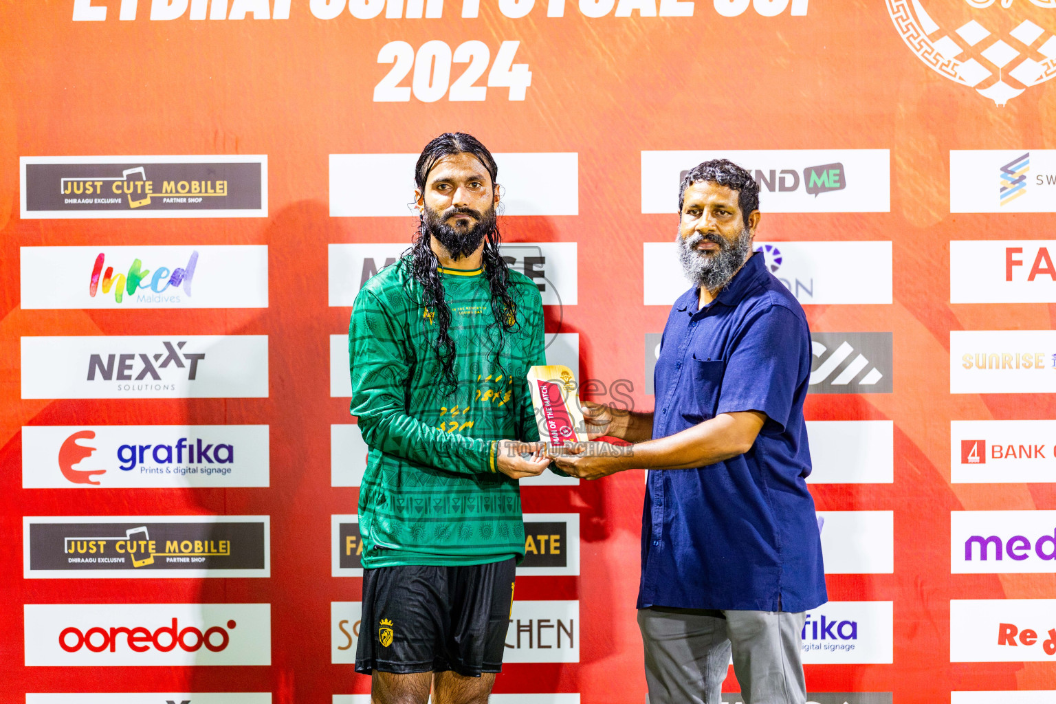 Muring FC vs V Vela in Day 1 of Eydhafushi Futsal Cup 2024 was held on Monday , 8th April 2024, in B Eydhafushi, Maldives Photos: Nausham Waheed / images.mv