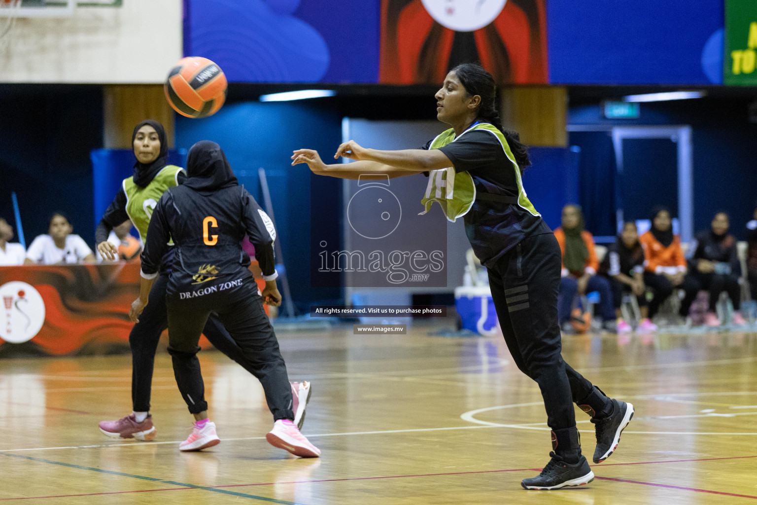 Club Matrix vs Youth United Sports Club in the Milo National Netball Tournament 2022 on 19 July 2022, held in Social Center, Male', Maldives. Photographer: Shuu / Images.mv