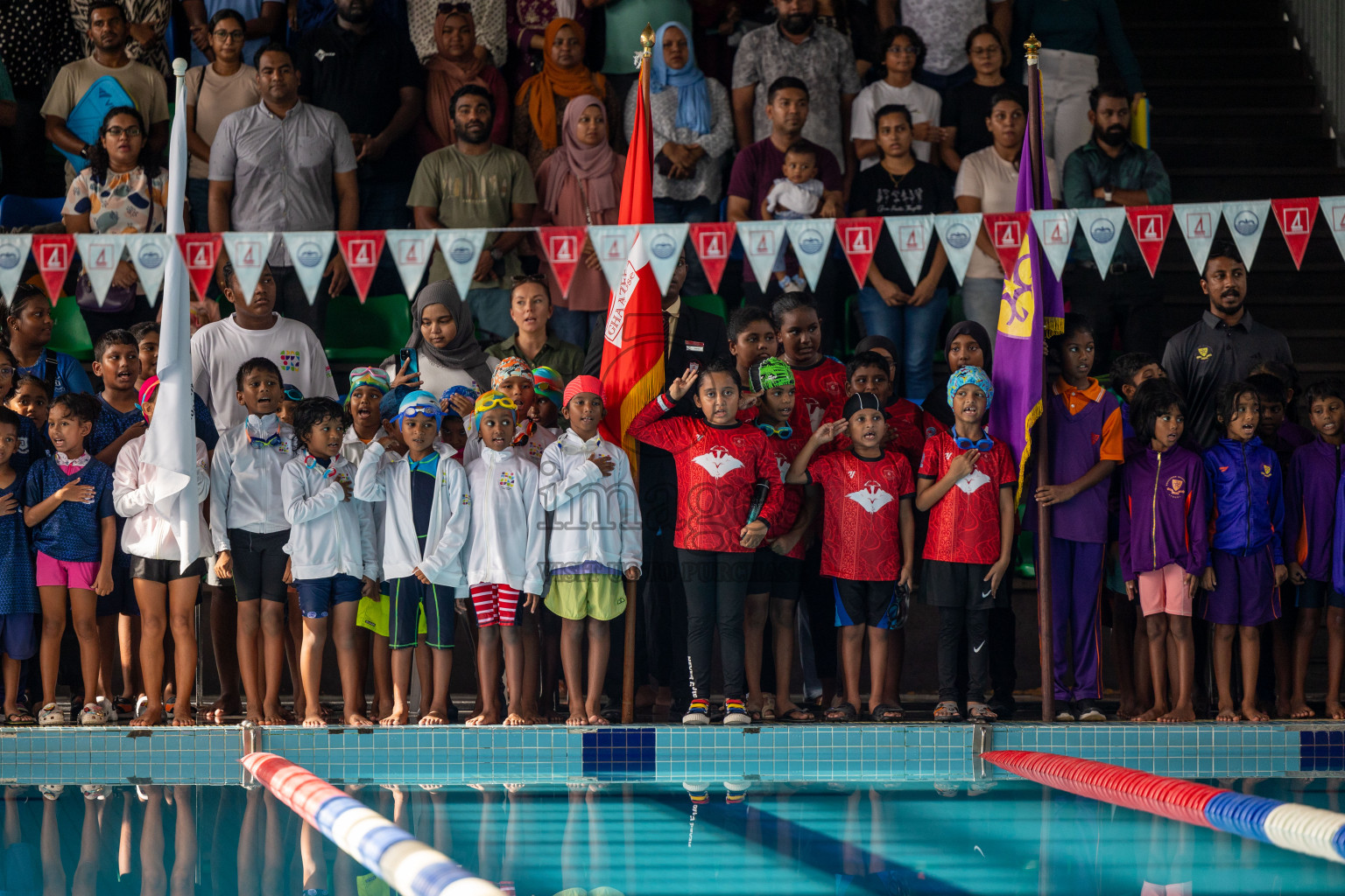 Day 1 of The BML 7th Kids Swimming Festival was held on Tuesday, 24th July 2024, at Hulhumale Swimming Pool, Hulhumale', Maldives
Photos: Ismail Thoriq / images.mv