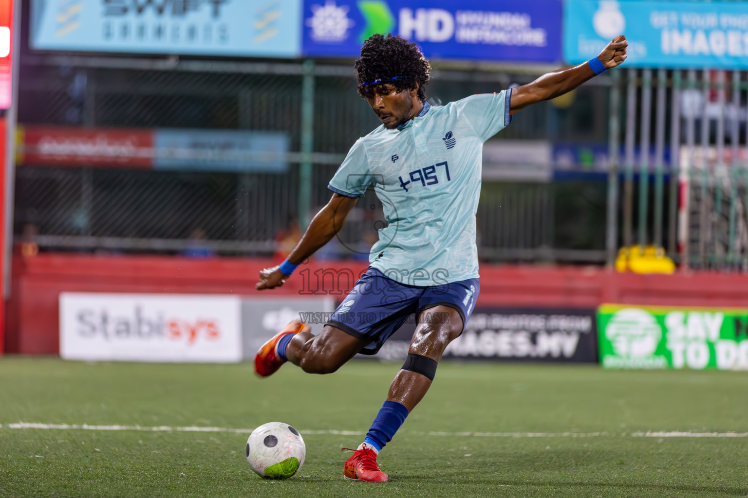 F Bilehdhoo vs AA Mathiveri in Round of 16 on Day 40 of Golden Futsal Challenge 2024 which was held on Tuesday, 27th February 2024, in Hulhumale', Maldives Photos: Ismail Thoriq / images.mv