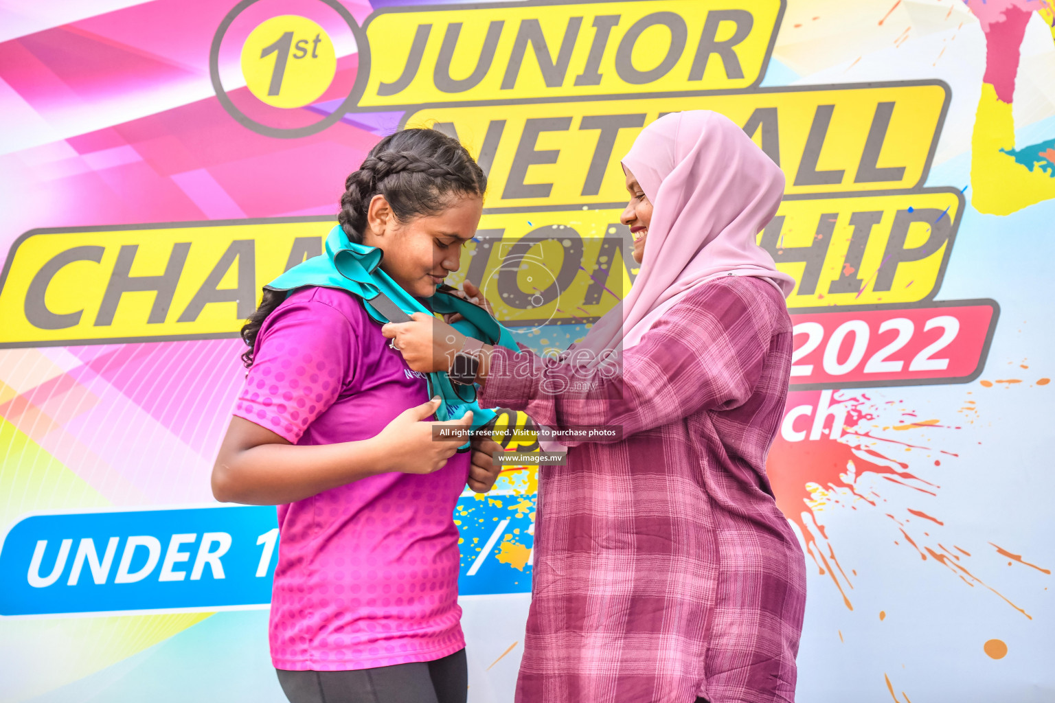 Final of Junior Netball Championship 2022 held in Male', Maldives on 19th March 2022. Photos by Nausham Waheed