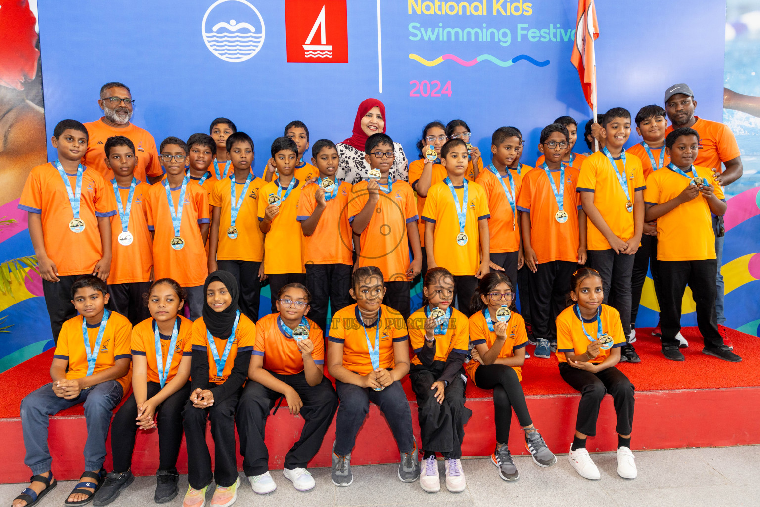 Closing of BML 5th National Swimming Kids Festival 2024 held in Hulhumale', Maldives on Saturday, 23rd November 2024.
Photos: Ismail Thoriq / images.mv