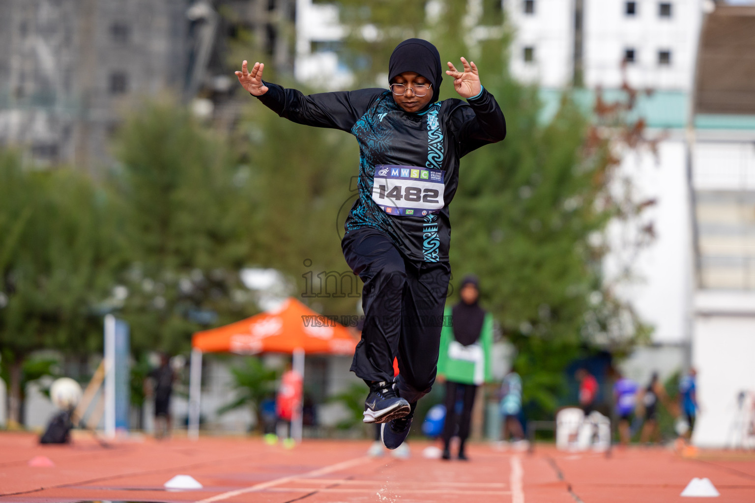 Day 2 of MWSC Interschool Athletics Championships 2024 held in Hulhumale Running Track, Hulhumale, Maldives on Sunday, 10th November 2024. 
Photos by:  Hassan Simah / Images.mv