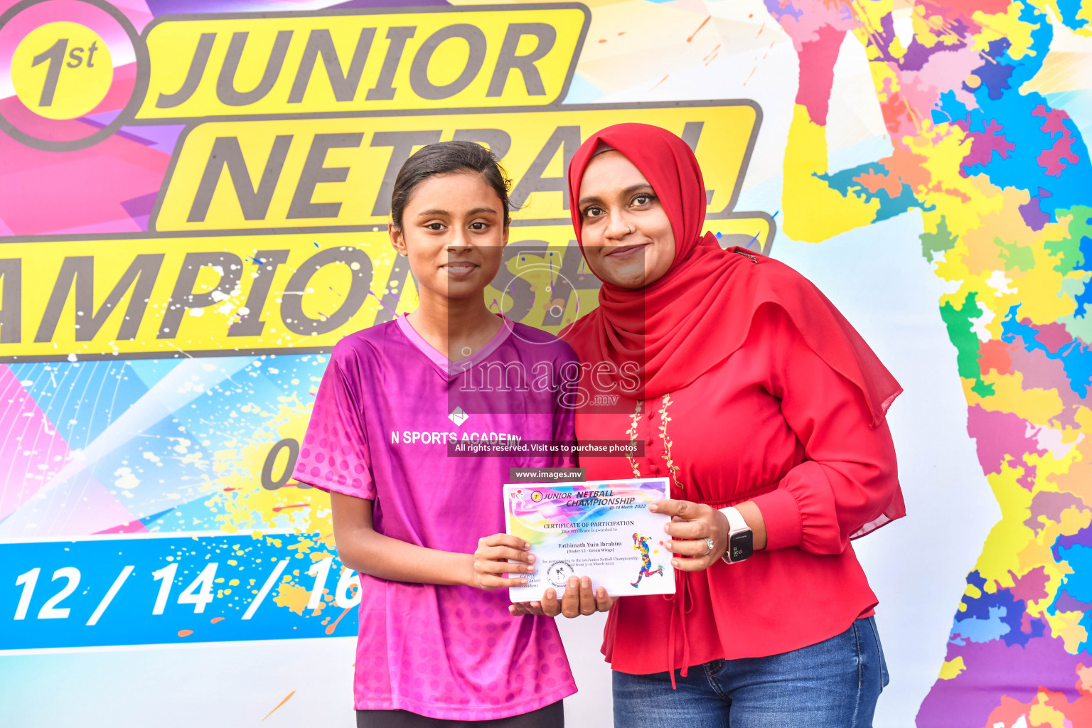 Final of Junior Netball Championship 2022 held in Male', Maldives on 19th March 2022. Photos by Nausham Waheed