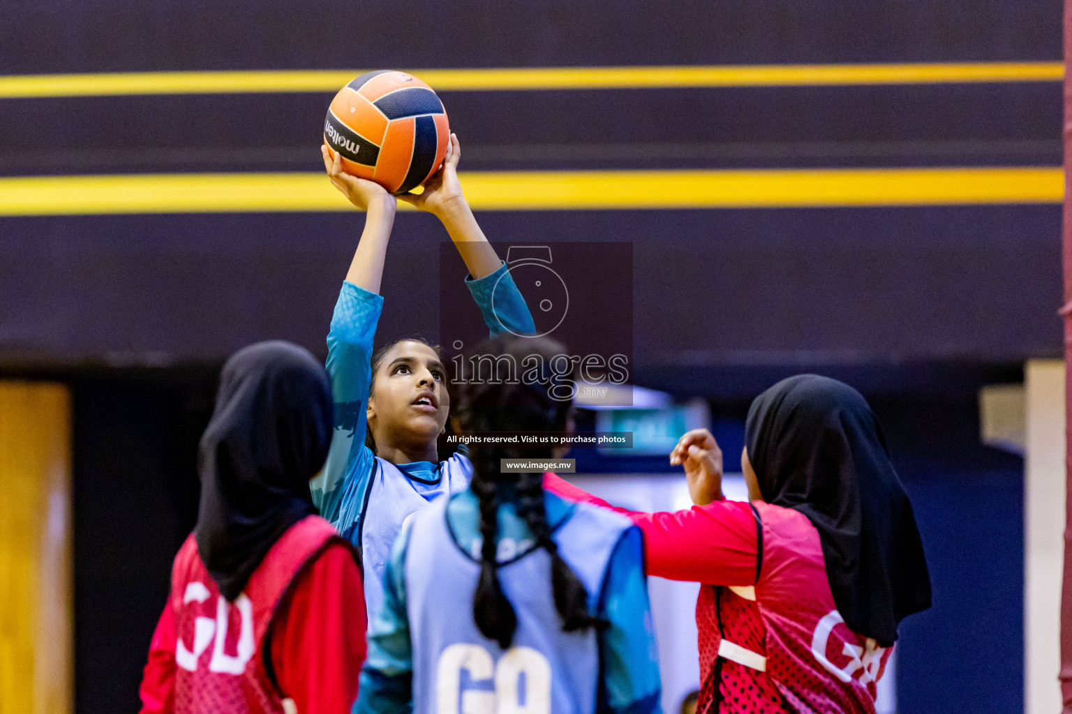 Day 8 of 24th Interschool Netball Tournament 2023 was held in Social Center, Male', Maldives on 3rd November 2023. Photos: Hassan Simah, Nausham Waheed / images.mv