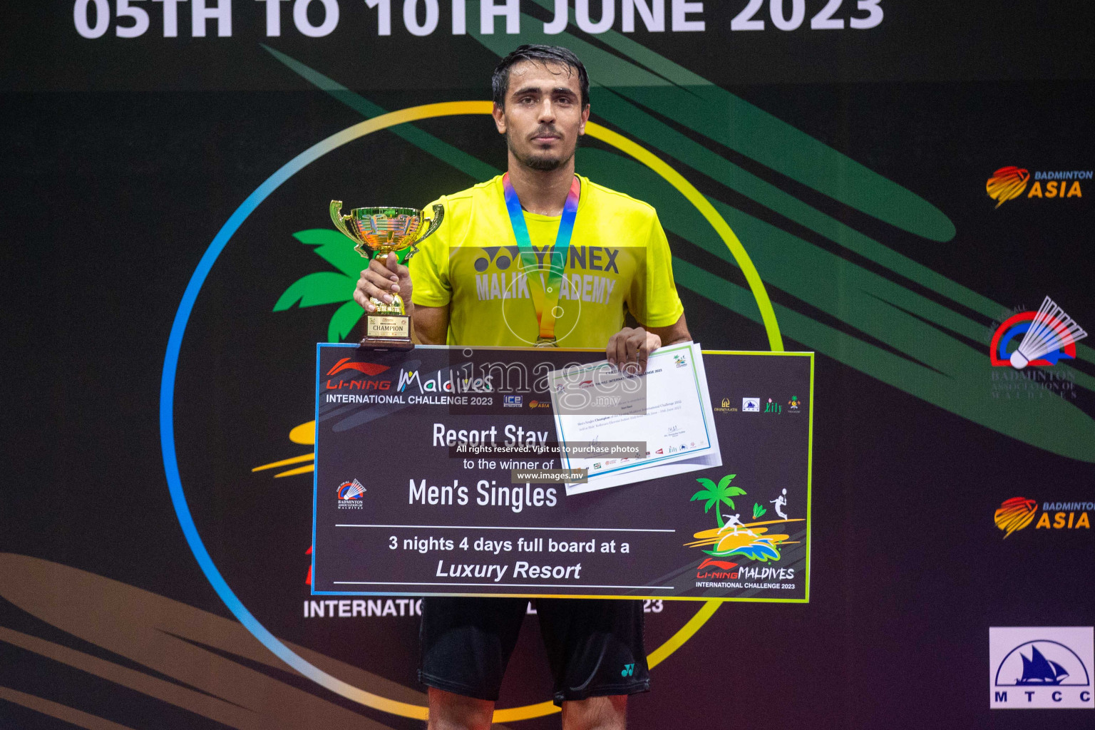 Finals of Li-Ning Maldives International Challenge 2023, was is held in Ekuveni Indoor Court, Male', Maldives on Saturday, 10th June 2023. Photos: Ismail Thoriq / images.mv