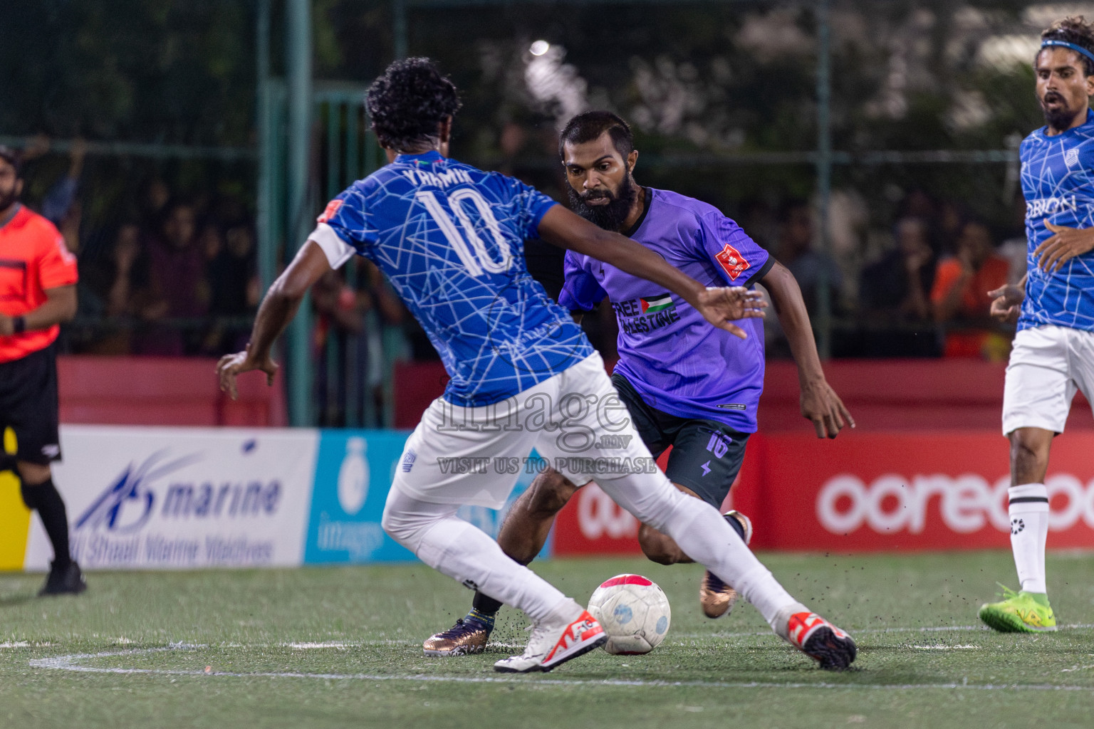 HDh Neykurendhoo vs HDh Naivaadhoo in Day 18 of Golden Futsal Challenge 2024 was held on Thursday, 1st February 2024, in Hulhumale', Maldives Photos: Mohamed Mahfooz Moosa, / images.mv