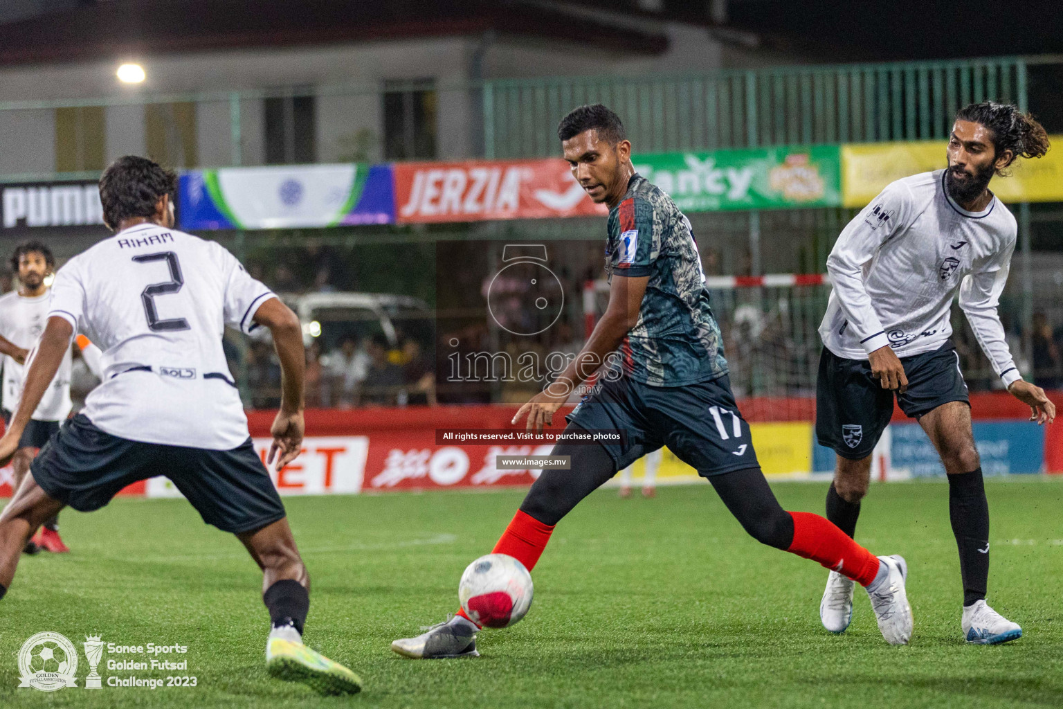 R. Inguraidhoo vs R. Innamadhoo in Day 4 of Golden Futsal Challenge 2023 on 08 February 2023 in Hulhumale, Male, Maldives