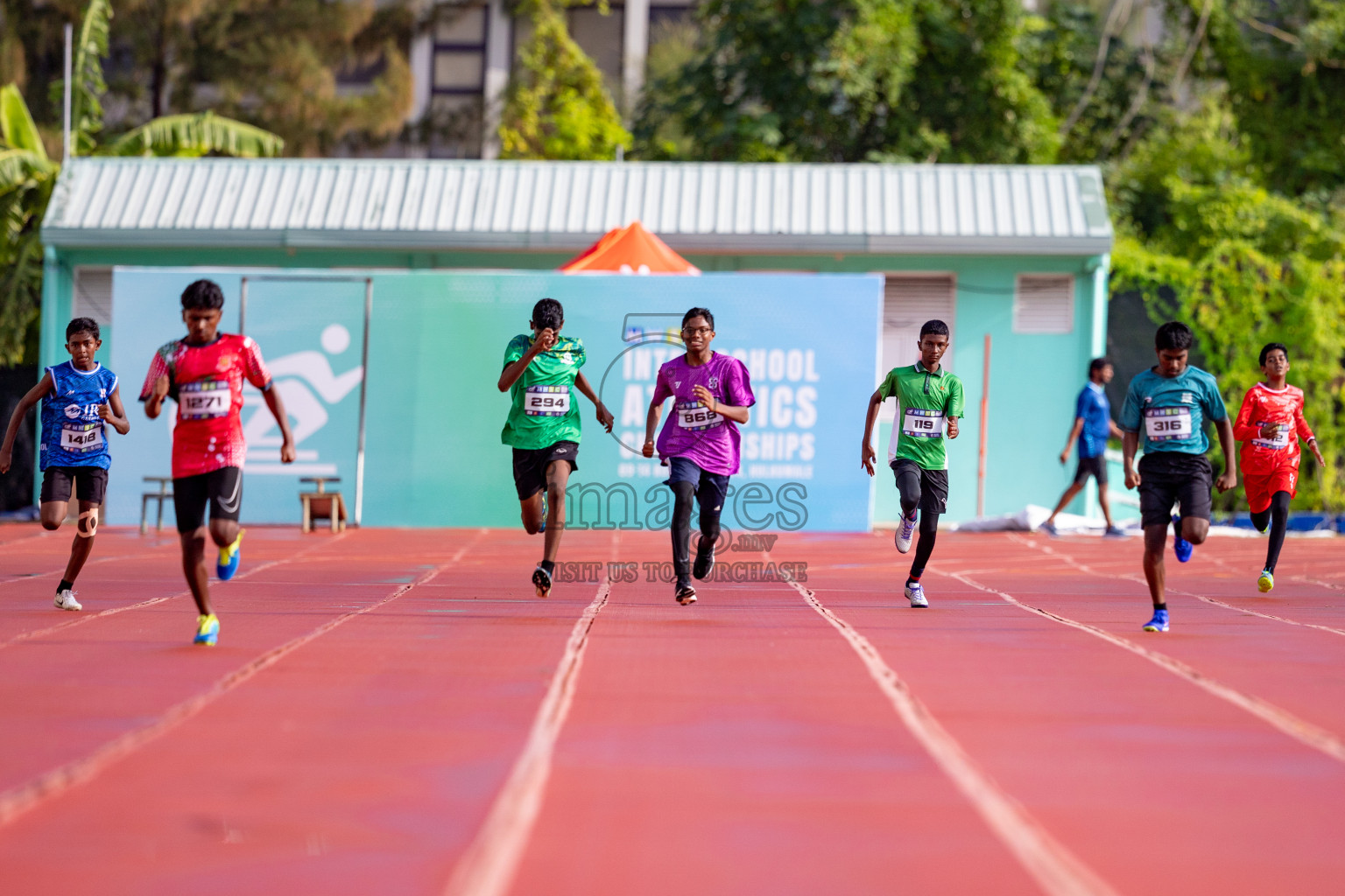 Day 3 of MWSC Interschool Athletics Championships 2024 held in Hulhumale Running Track, Hulhumale, Maldives on Monday, 11th November 2024. 
Photos by: Hassan Simah / Images.mv