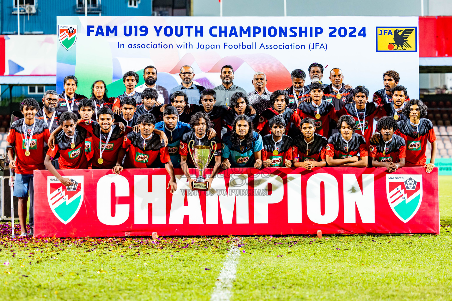 Super United Sports vs TC Sports Club in the Final of Under 19 Youth Championship 2024 was held at National Stadium in Male', Maldives on Monday, 1st July 2024. Photos: Nausham Waheed / images.mv