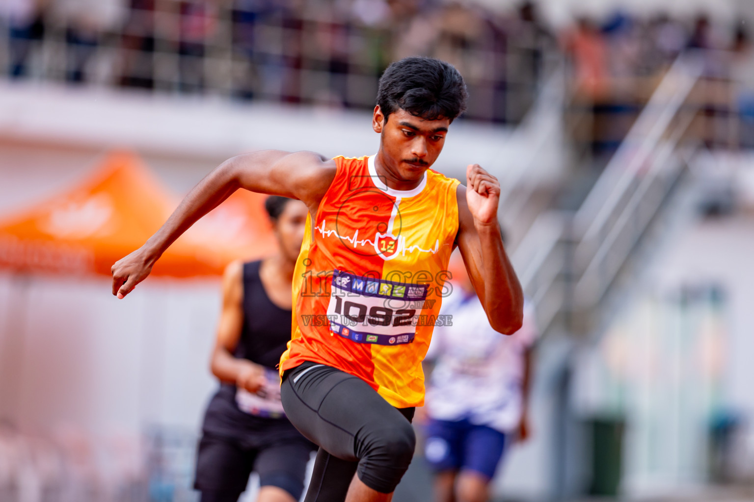 Day 6 of MWSC Interschool Athletics Championships 2024 held in Hulhumale Running Track, Hulhumale, Maldives on Thursday, 14th November 2024. Photos by: Nausham Waheed / Images.mv