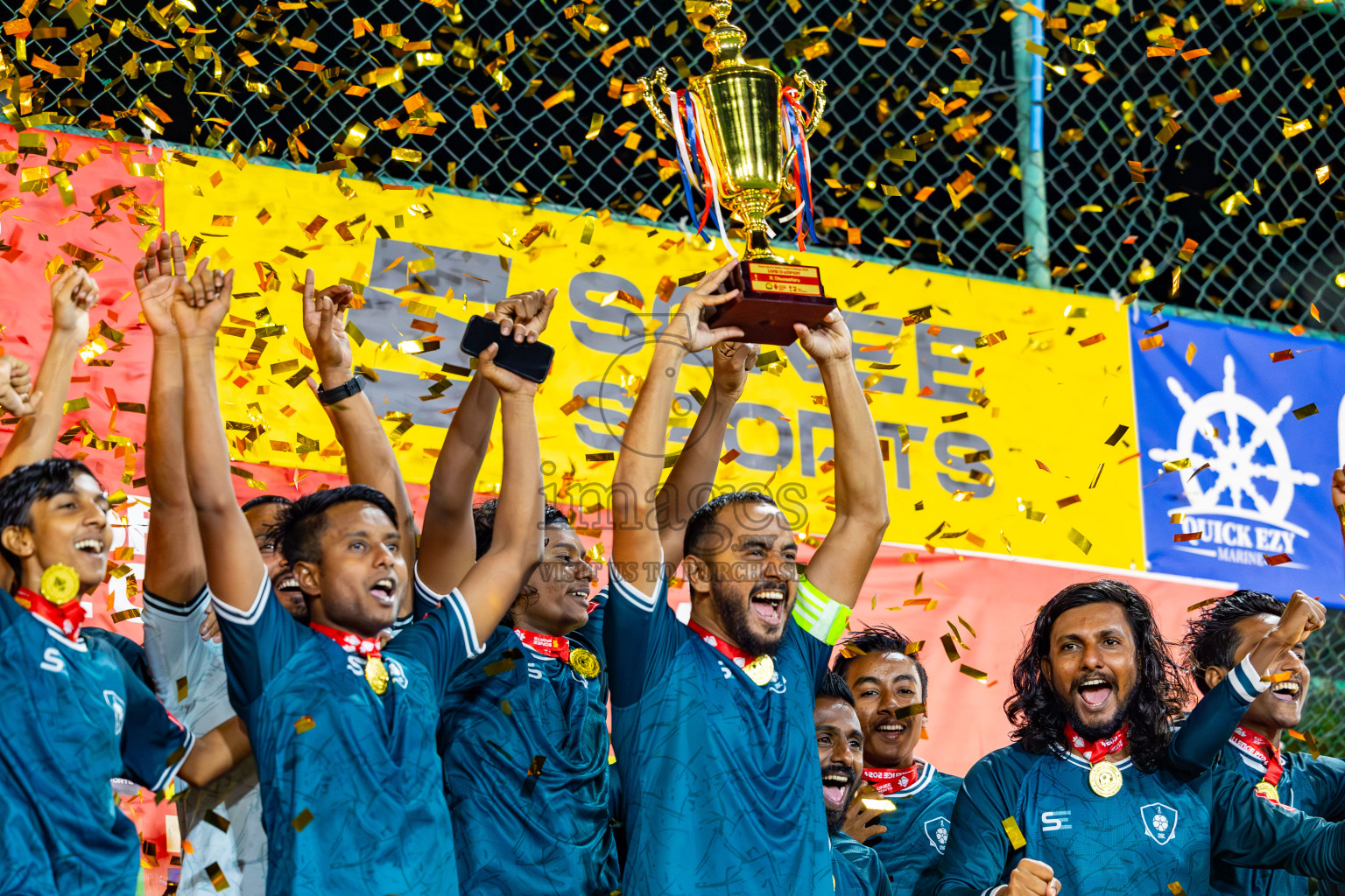 N Kendhikulhudhoo vs R Dhuvaafaru on Day 39 of Golden Futsal Challenge 2024 was held on Friday, 23rd February 2024, in Hulhumale', Maldives 
Photos: Mohamed Mahfooz Moosa/ images.mv