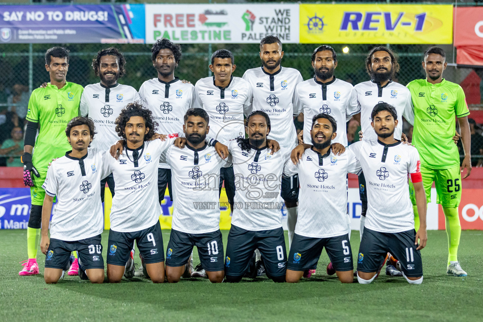 K Dhiffushi vs K Guraidhoo in Day 22 of Golden Futsal Challenge 2024 was held on Monday , 5th February 2024 in Hulhumale', Maldives Photos: Nausham Waheed / images.mv