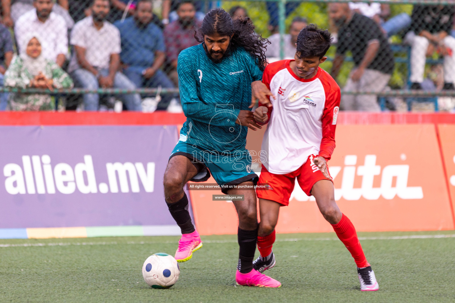 Team Fenaka vs Crossroads Maldives in Club Maldives Cup 2023 held in Hulhumale, Maldives, on Sunday, 30th July 2023
Photos: Ismail Thoriq / images.mv