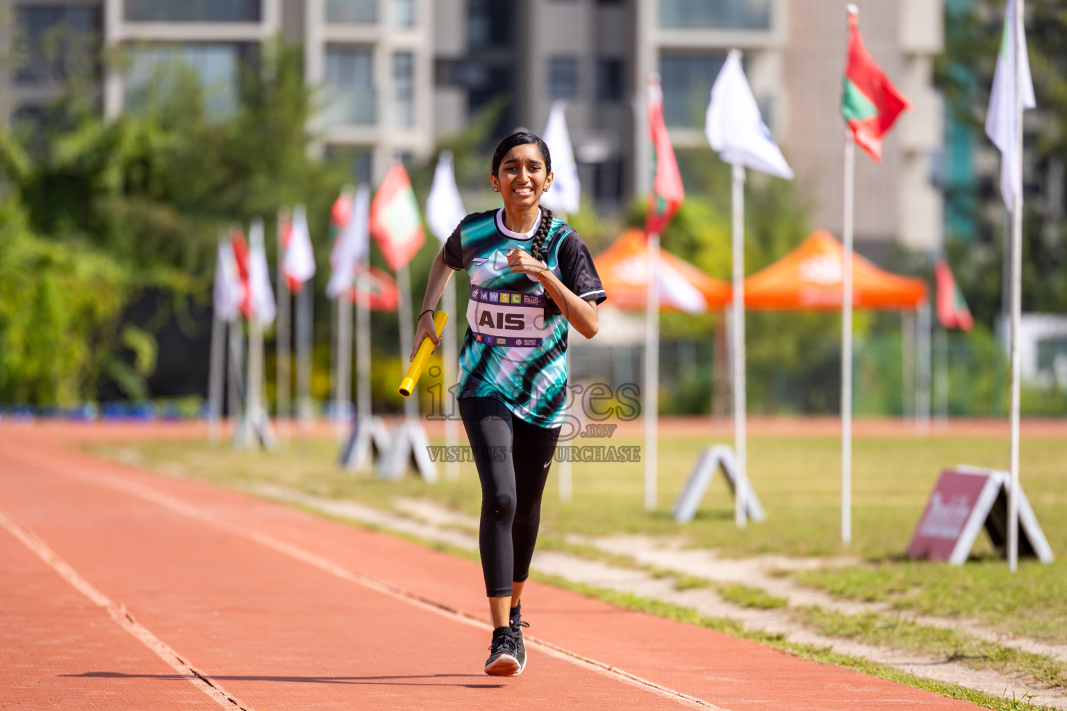 Day 6 of MWSC Interschool Athletics Championships 2024 held in Hulhumale Running Track, Hulhumale, Maldives on Thursday, 14th November 2024. Photos by: Ismail Thoriq / Images.mv