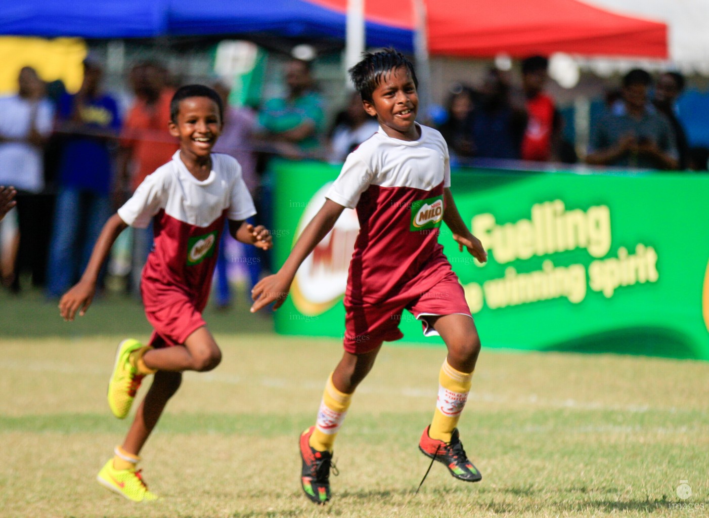 Day 2 of Milo Kids Football Fiesta in Henveiru Grounds  in Male', Maldives, Thursday, April. 07, 2016.(Images.mv Photo/ Hussain Sinan).
