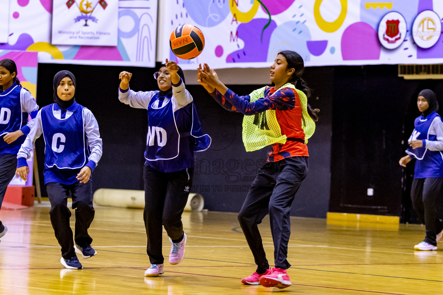 Day 10 of 25th Inter-School Netball Tournament was held in Social Center at Male', Maldives on Tuesday, 20th August 2024. Photos: Nausham Waheed / images.mv