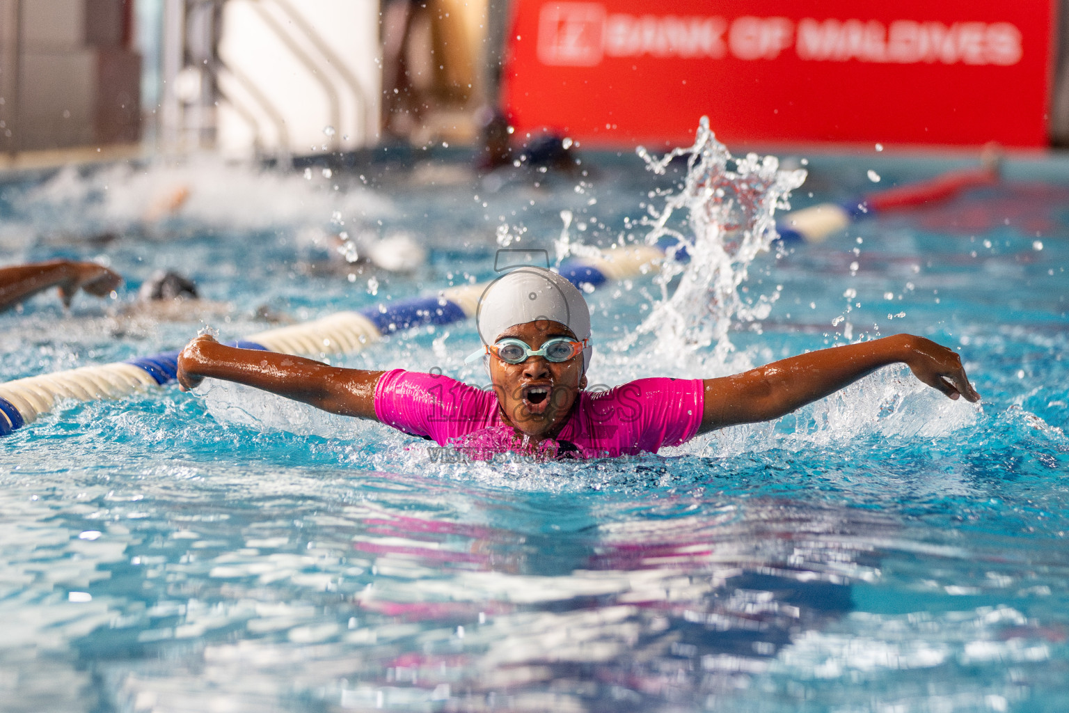 Day 3 of National Swimming Competition 2024 held in Hulhumale', Maldives on Sunday, 15th December 2024. Photos: Hassan Simah / images.mv