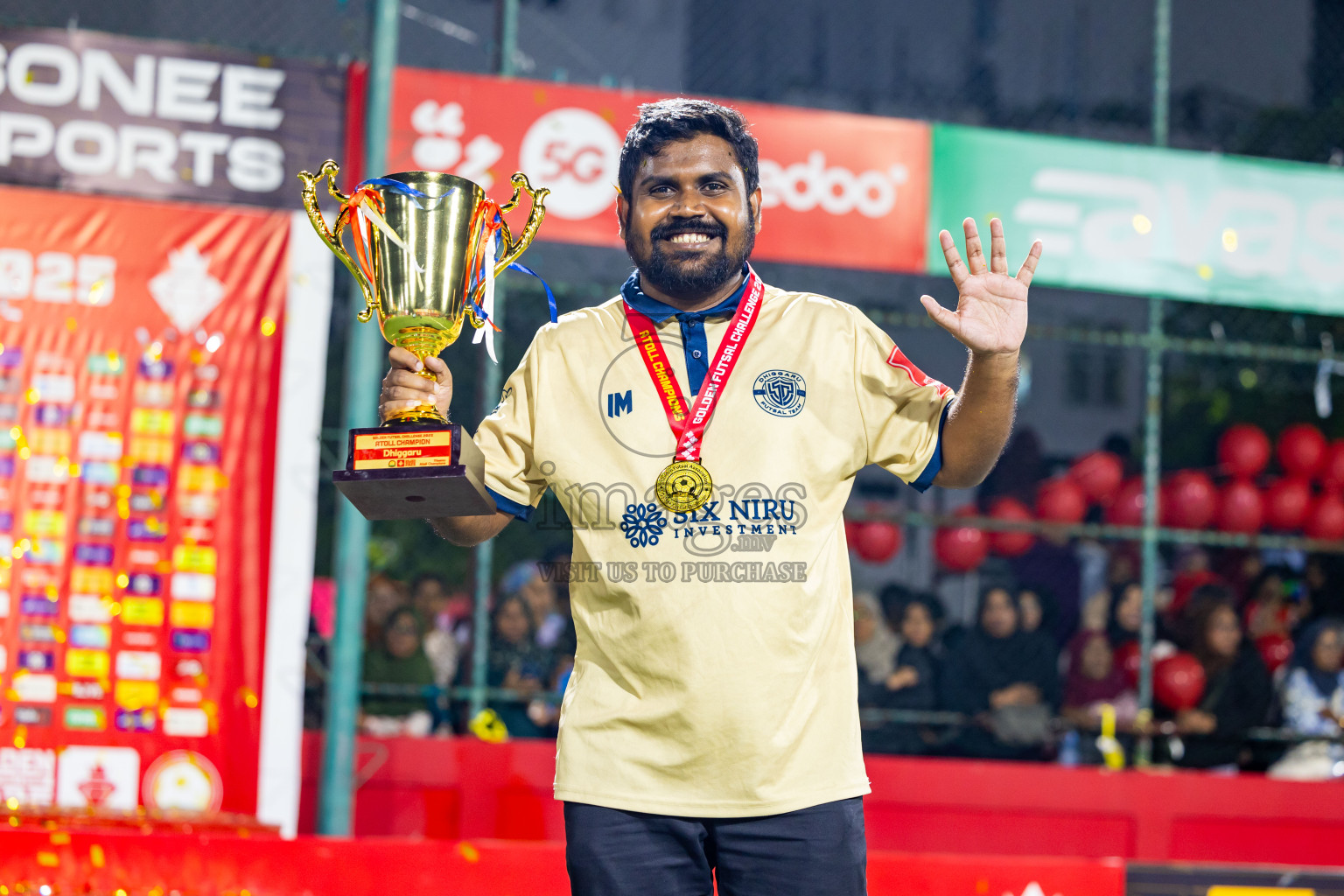 M Dhiggaru vs M Mulak in Meemu Atoll Finals in Day 25 of Golden Futsal Challenge 2025 was held on Wednesday , 28th January 2025, in Hulhumale', Maldives. Photos: Nausham Waheed / images.mv