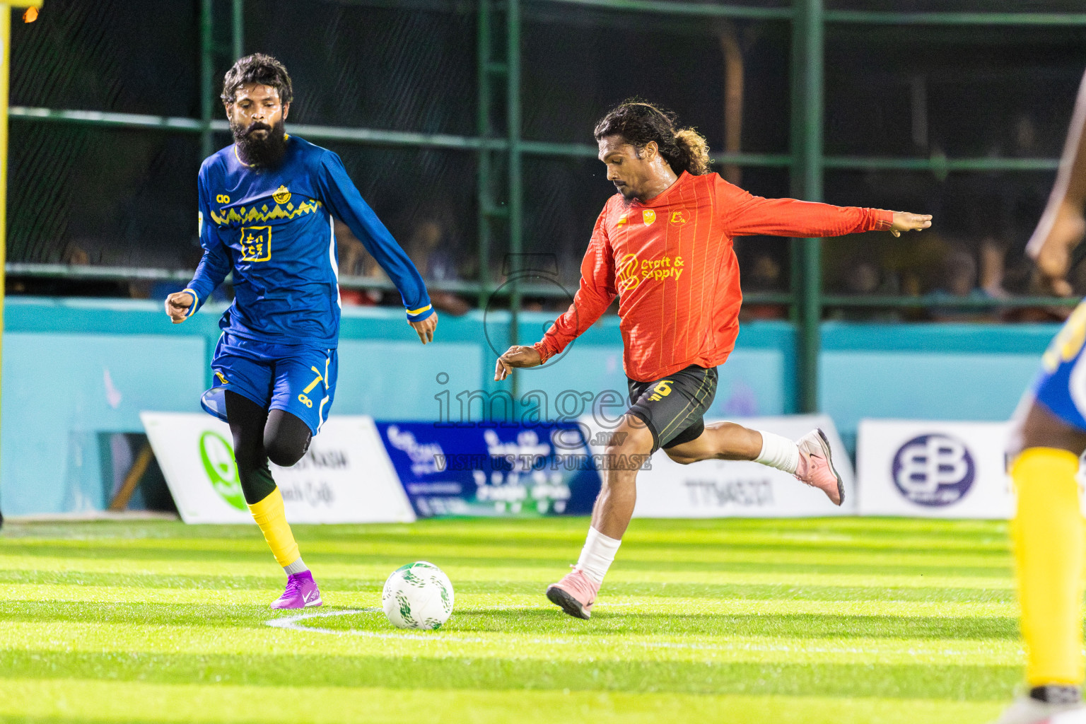 J Kovi Goani vs Fools SC in Day 2 of Laamehi Dhiggaru Ekuveri Futsal Challenge 2025 was held on Friday, 25th July 2025, at Dhiggaru Futsal Ground, Dhiggaru, Maldives Photos: Areef Adam / images.mv