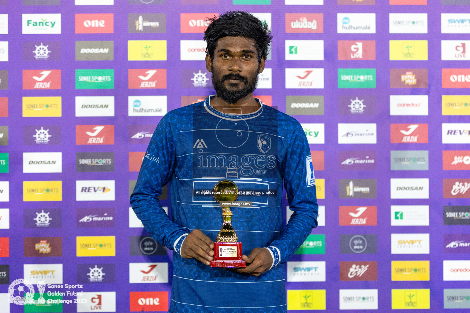 K. Thulusdhoo vs K. Gaafaru in Day 4 of Golden Futsal Challenge 2023 on 08 February 2023 in Hulhumale, Male, Maldives