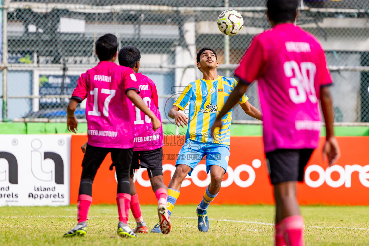 Club Valencia vs United Victory (U16) in Day 10 of Dhivehi Youth League 2024 held at Henveiru Stadium on Sunday, 15th December 2024. Photos: Nausham Waheed / Images.mv