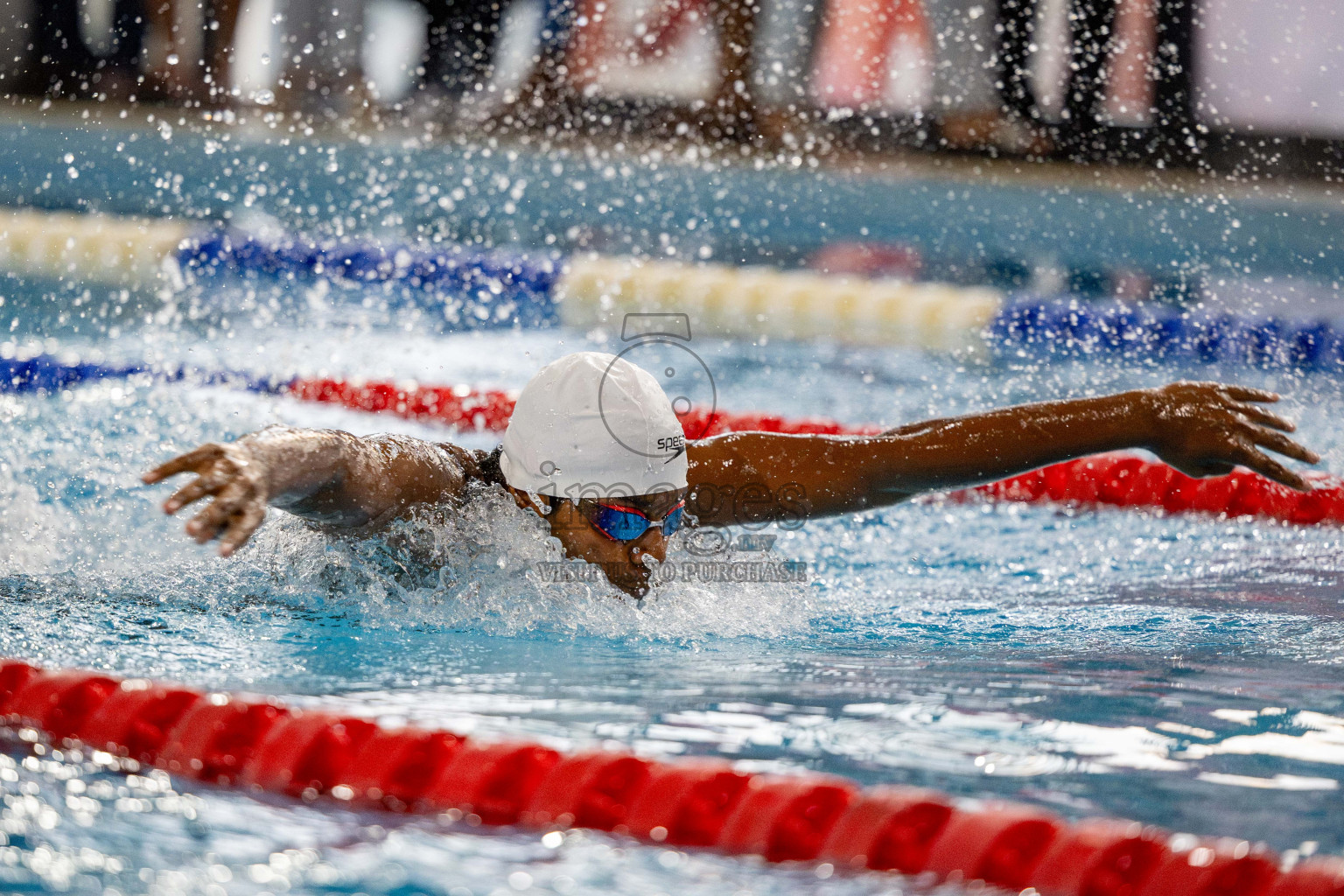 Day 4 of National Swimming Competition 2024 held in Hulhumale', Maldives on Monday, 16th December 2024. 
Photos: Hassan Simah / images.mv