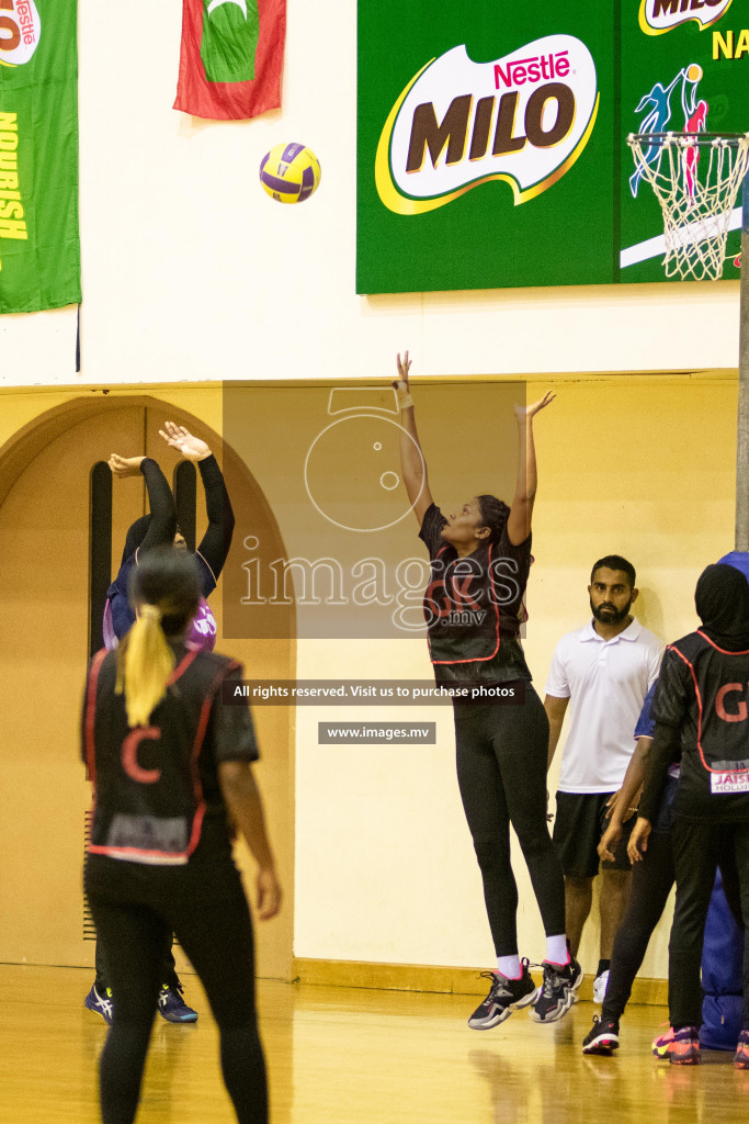 Kulhudhuffushi Youth & R.C vs Shining Star Sports Club in the Semi Finals of Milo National Netball Tournament 2021 held on 3 December 2021 in Male', Maldives, photos by Maanish