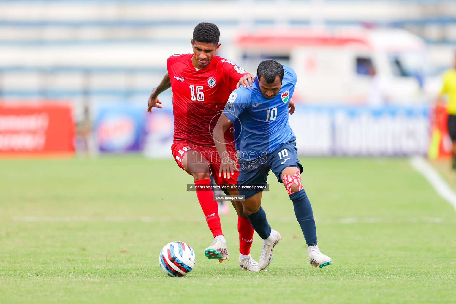 Lebanon vs Maldives in SAFF Championship 2023 held in Sree Kanteerava Stadium, Bengaluru, India, on Tuesday, 28th June 2023. Photos: Nausham Waheed, Hassan Simah / images.mv