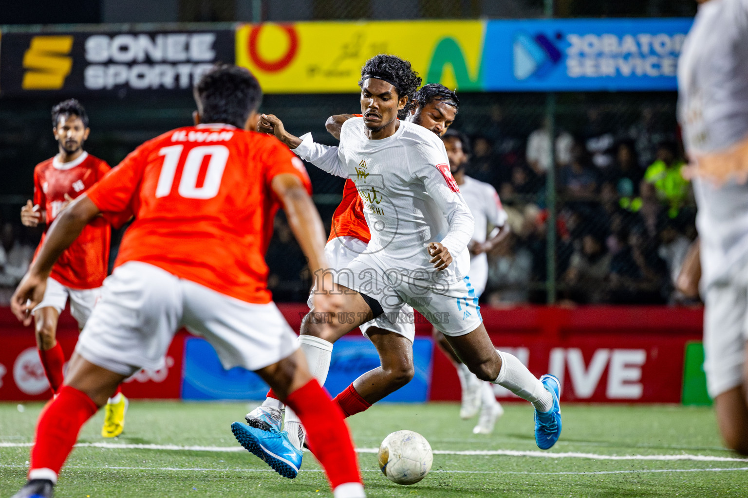 K Maafushi vs K Kaashidhoo in Kaafu Atoll Finals Day 27 of Golden Futsal Challenge 2025 was held on Friday , 31st January 2025, in Hulhumale', Maldives. Photos: Nausham Waheed / images.mv