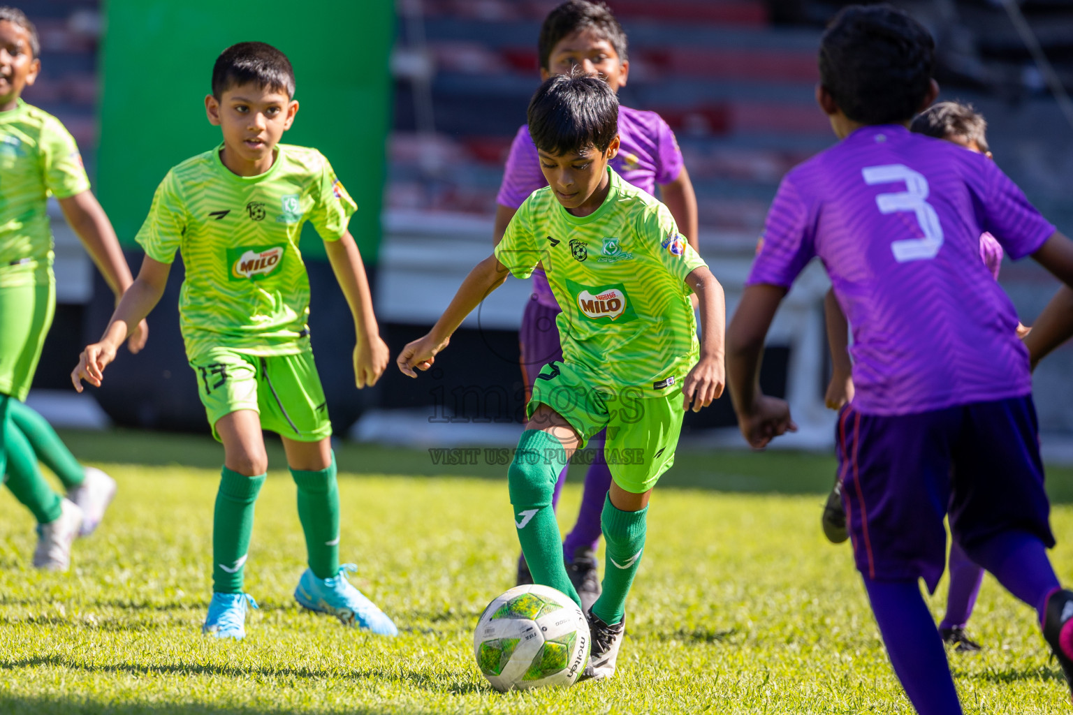 Day 1 of MILO Kids Football Fiesta was held at National Stadium in Male', Maldives on Friday, 23rd February 2024. 
Photos: Ismail Thoriq / images.mv