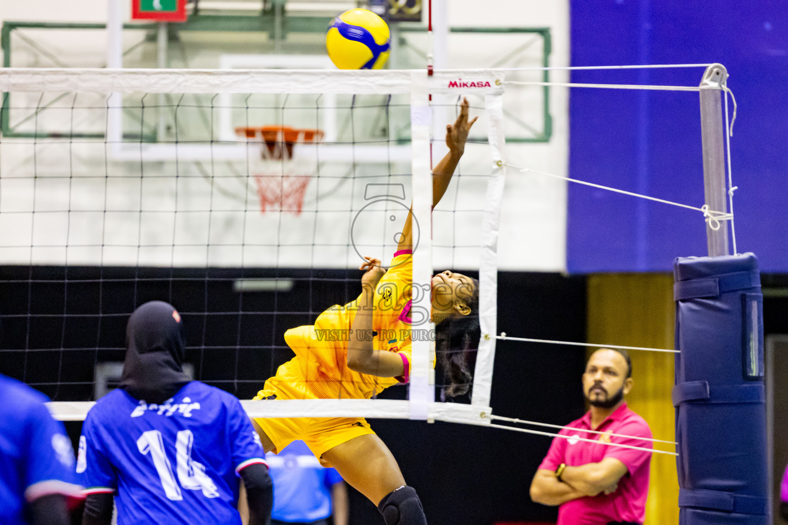 Maldives vs Sri Lanka in Day 2 of CAVA U20 Woman's Volleyball Championship 2024 was held in Social Center, Male', Maldives on 19th July 2024. Photos: Nausham Waheed / images.mv