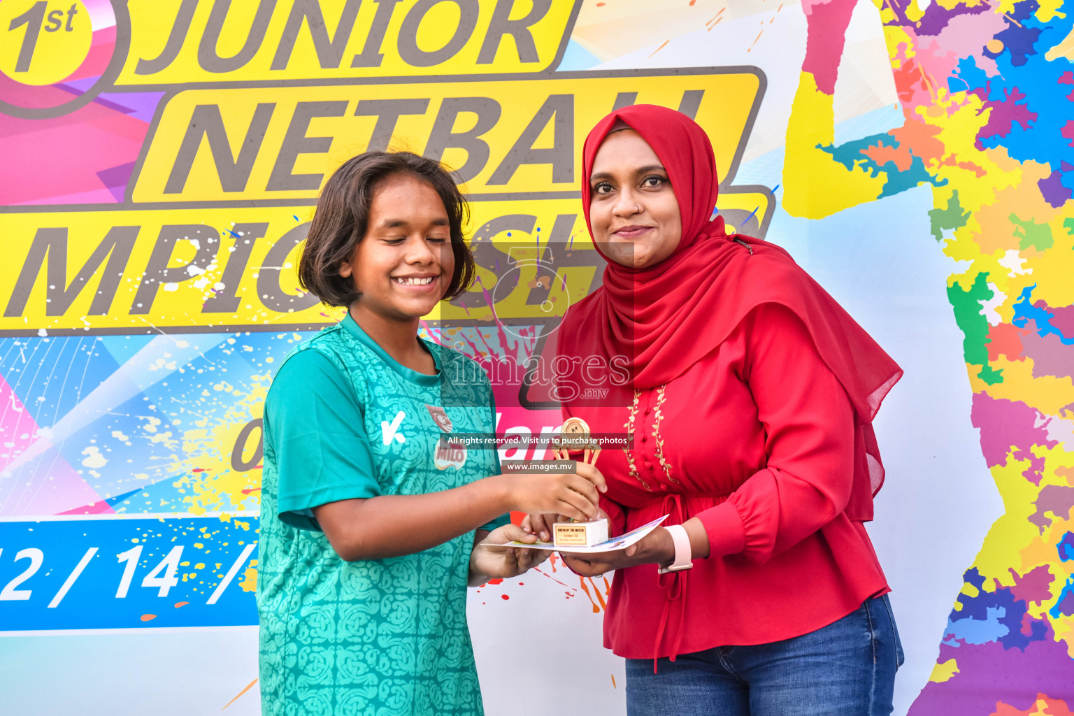 Final of Junior Netball Championship 2022 held in Male', Maldives on 19th March 2022. Photos by Nausham Waheed