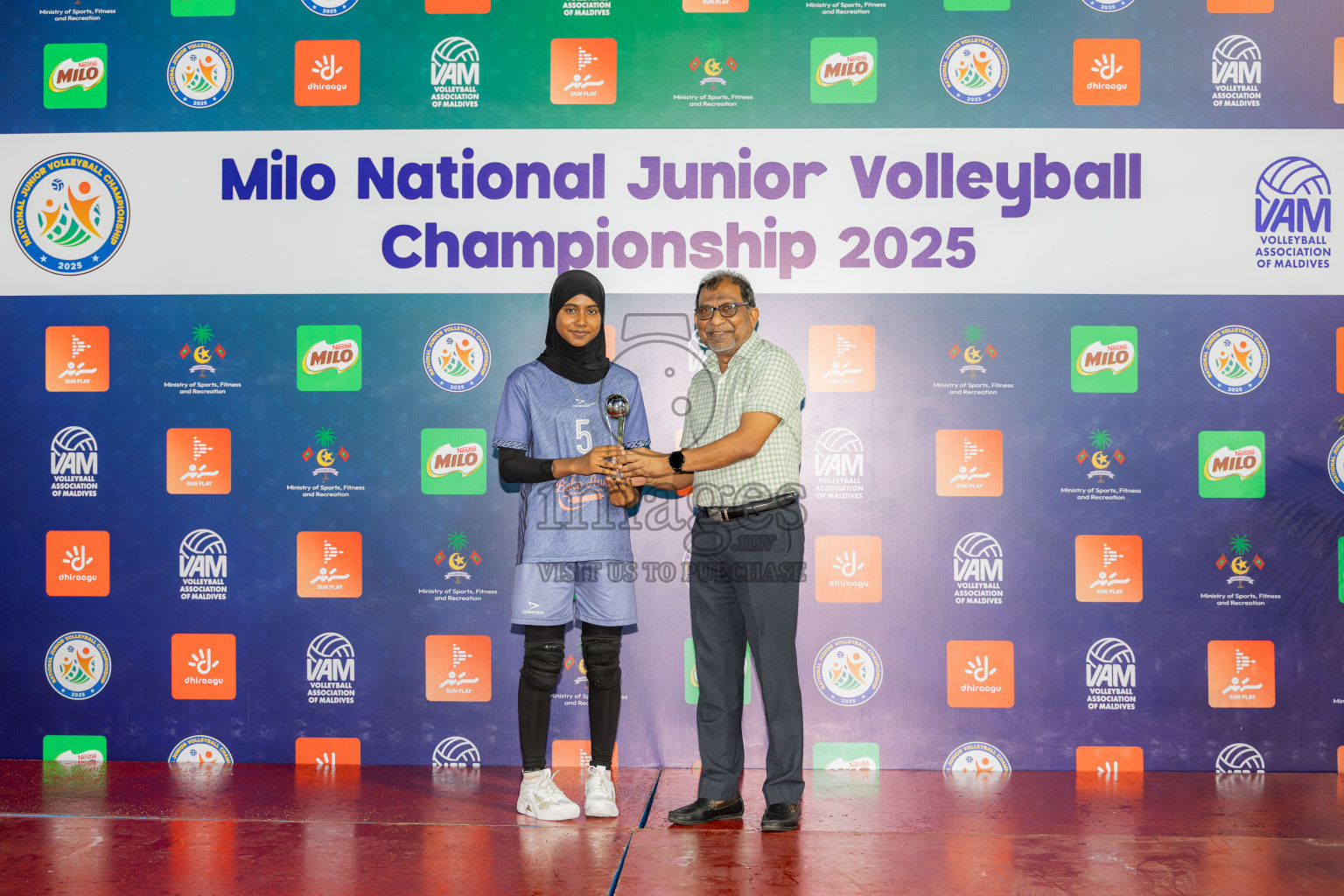 Villingili Z Jamiyya vs Club Volleyball in the Finals of Milo National Junior Volleyball Championship 2025 Woman's Division was held on Sunday, 30th November 2025 at Ekuveni Turf Court Male', Maldives. Photos: Areef Adam / images.mv