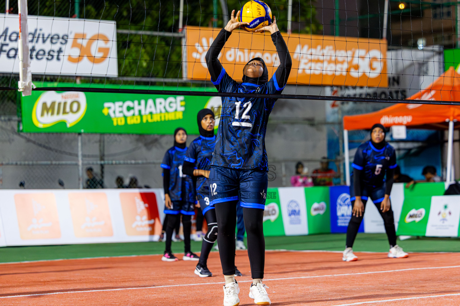 Raajje Volley Club vs Club Rising Star Academy in Milo National Junior Volleyball Championship 2025 Day 4 was held on Tuesday, 25th November 2025 at Ekuveni Turf Court Male', Maldives. Photos: Nausham Waheed / images.mv