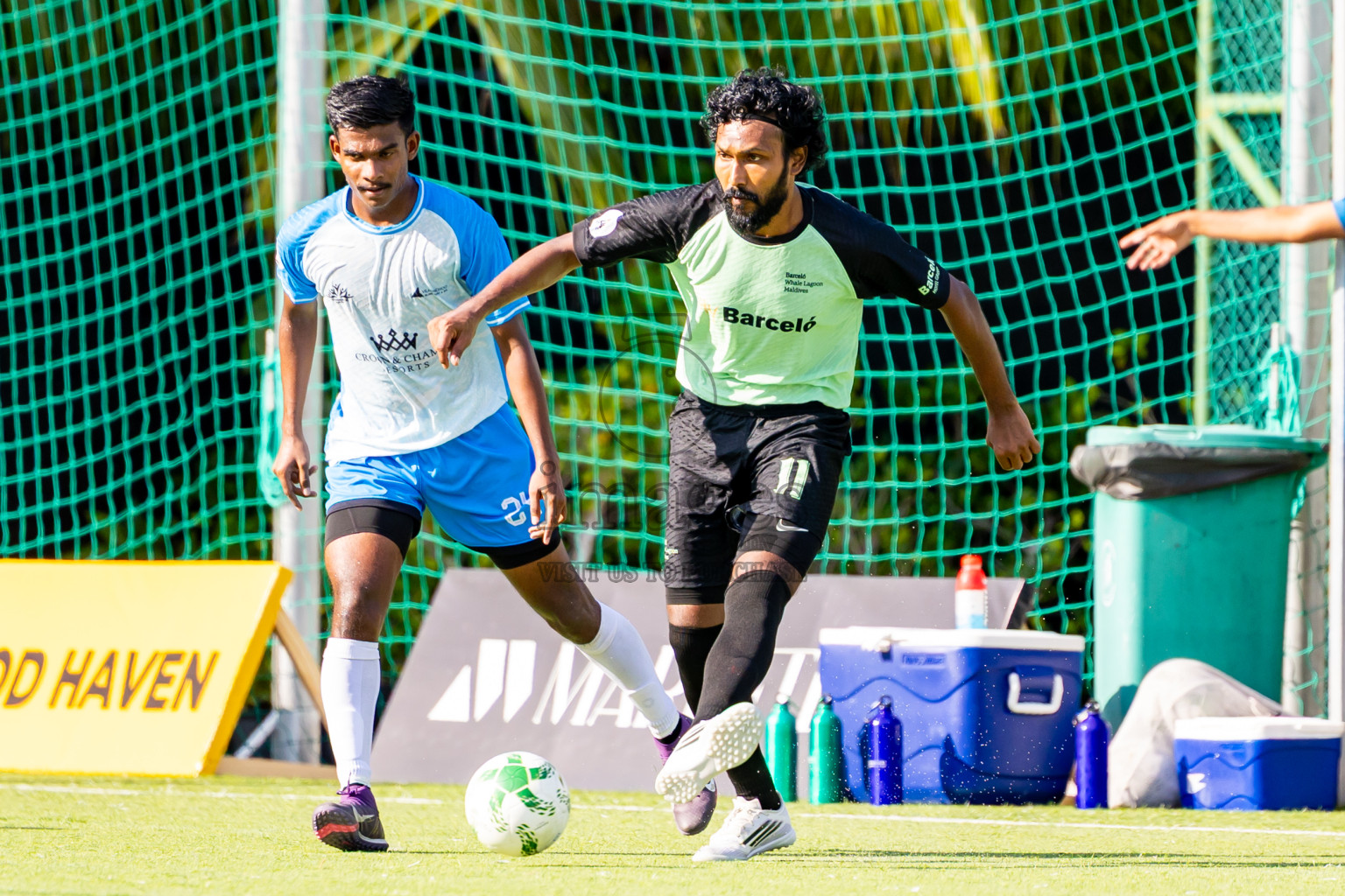 Barcelo vs Vilamendhoo in Day 3 of Resort League 2025 (Ari Zone) was held on Sunday, 22nd June 2025 in Conrad Maldives Rangali Island, Alif Dhaalu Atoll, Maldives. Photos: Nausham Waheed / images.mv
