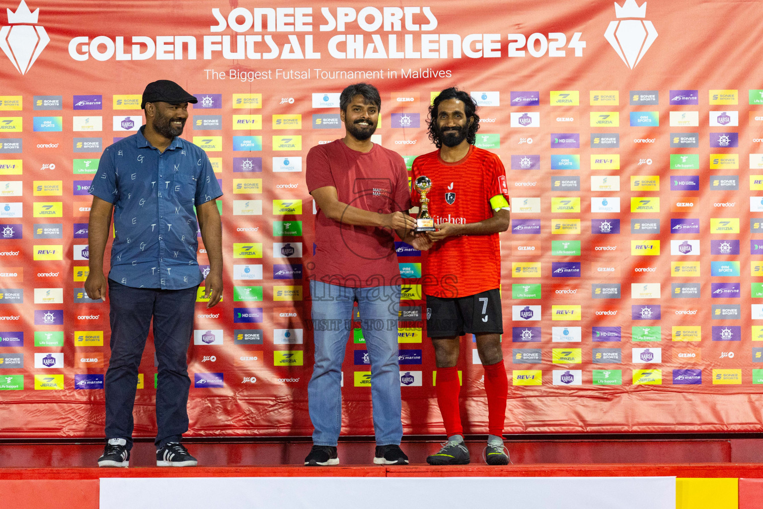 Sh Kanditheemu vs Sh Feydhoo in Day 21 of Golden Futsal Challenge 2024 was held on Sunday , 4th February 2024 in Hulhumale', Maldives Photos: Nausham Waheed / images.mv