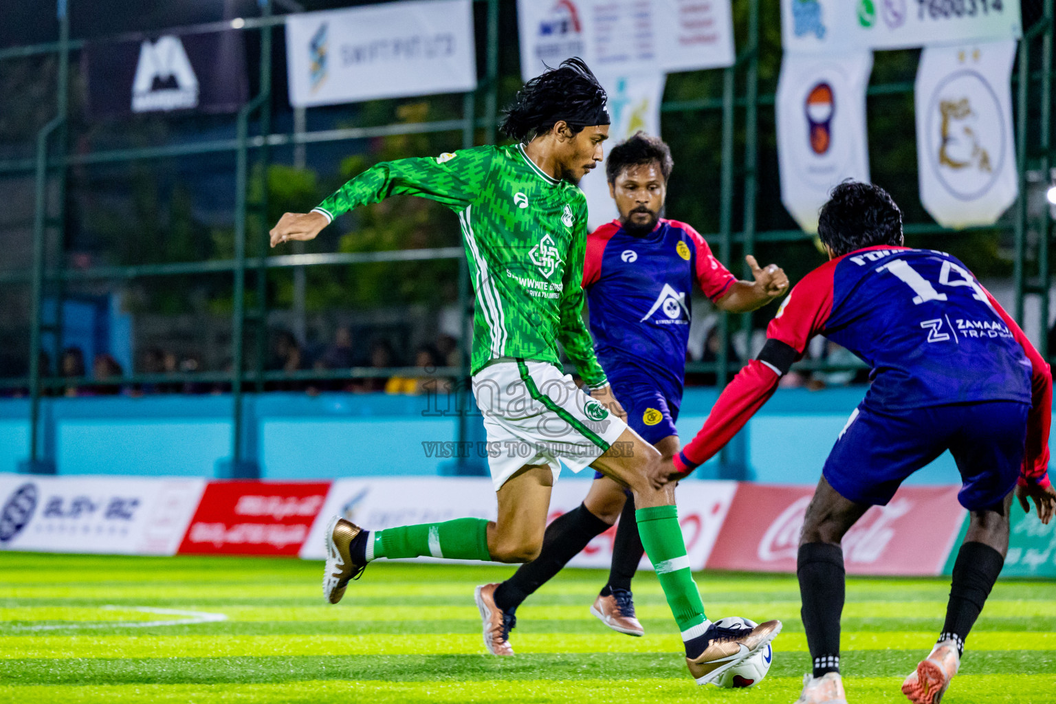 Fools SC vs FC Baaz in Day 2 of Laamehi Dhiggaru Ekuveri Futsal Challenge 2024 was held on Saturday, 27th July 2024, at Dhiggaru Futsal Ground, Dhiggaru, Maldives Photos: Nausham Waheed / images.mv