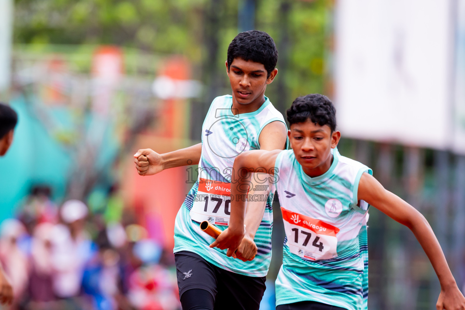 Day 6 of Inter-school Athletics Championship 2025 held in Ekuveni Synthetic Track, Male', Maldives on Sunday, 12th October 2025. Photos by: Nausham Waheed / Images.mv