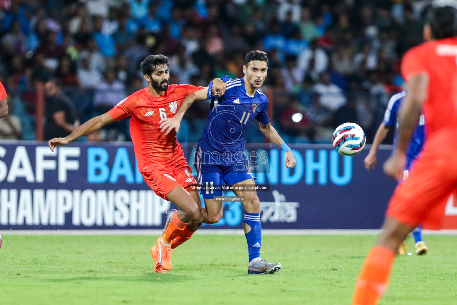 Kuwait vs India in the Final of SAFF Championship 2023 held in Sree Kanteerava Stadium, Bengaluru, India, on Tuesday, 4th July 2023. Photos: Nausham Waheed, Hassan Simah / images.mv